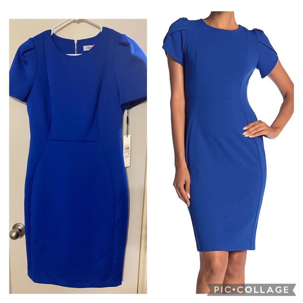 Calvin Klein Blue Work Dress